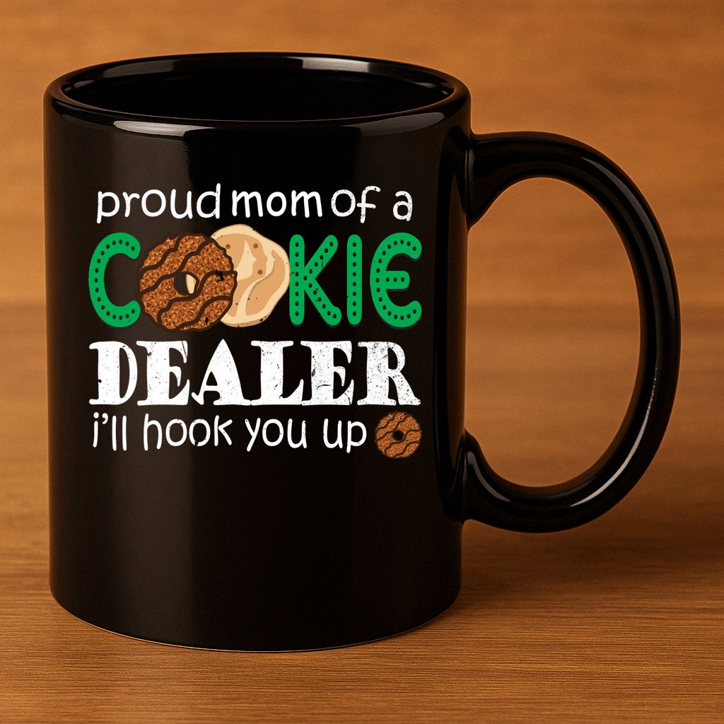 Scout Proud Mom Of A Cookie Dealer Troop Leader 11oz C Handle Ceramic Mug