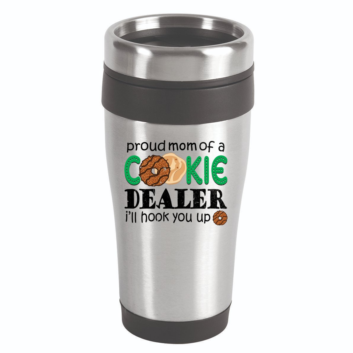 Scout Proud Mom Of A Cookie Dealer Troop Leader 16oz Travel Tumbler