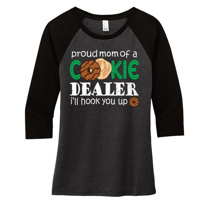 Scout Proud Mom Of A Cookie Dealer Troop Leader Women's Tri-Blend 3/4-Sleeve Raglan Shirt