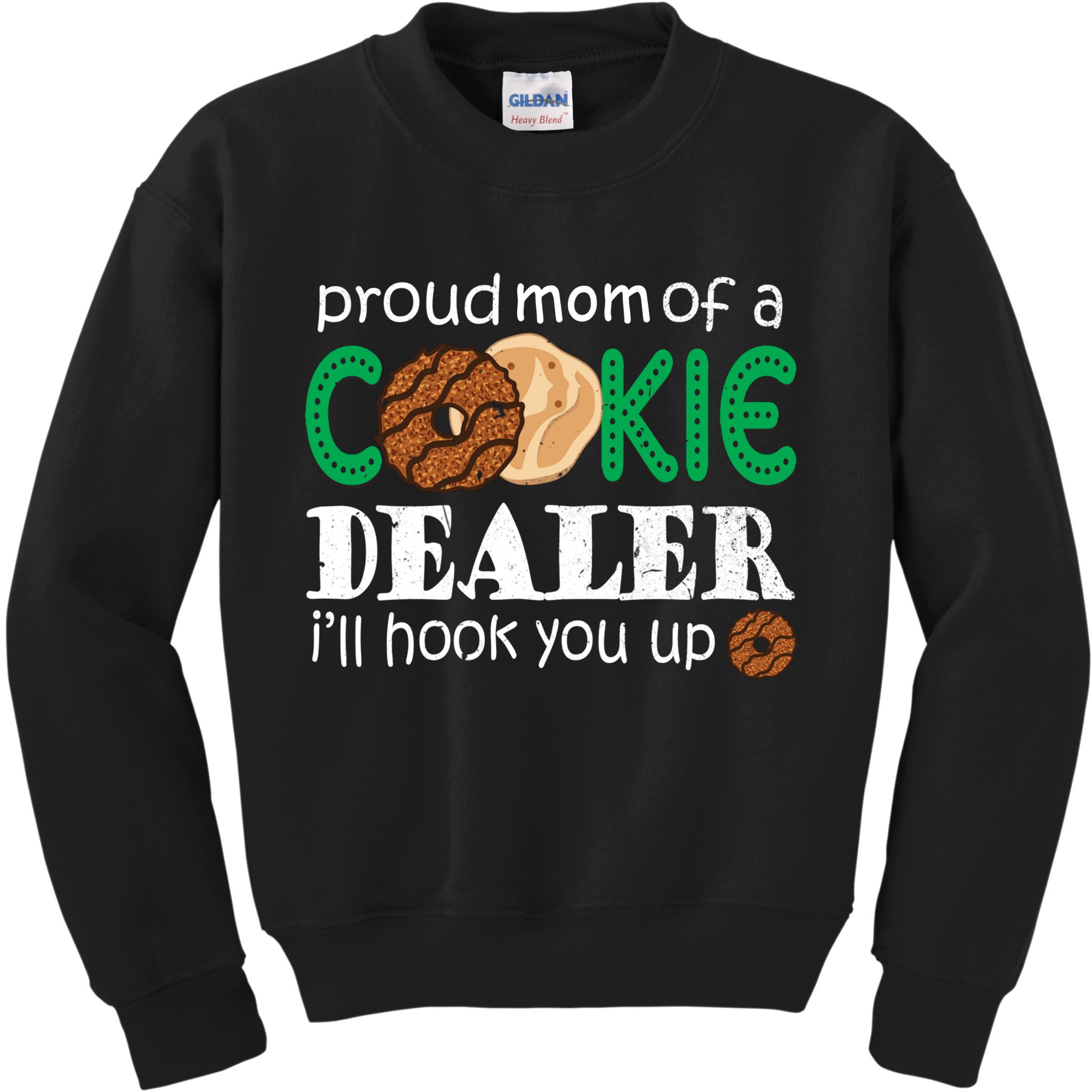 Scout Proud Mom Of A Cookie Dealer Troop Leader Kids Sweatshirt