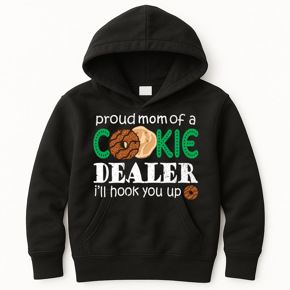Scout Proud Mom Of A Cookie Dealer Troop Leader Kids Hoodie
