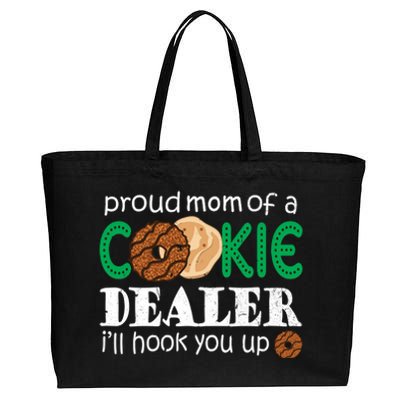 Scout Proud Mom Of A Cookie Dealer Troop Leader Cotton Canvas Jumbo Tote