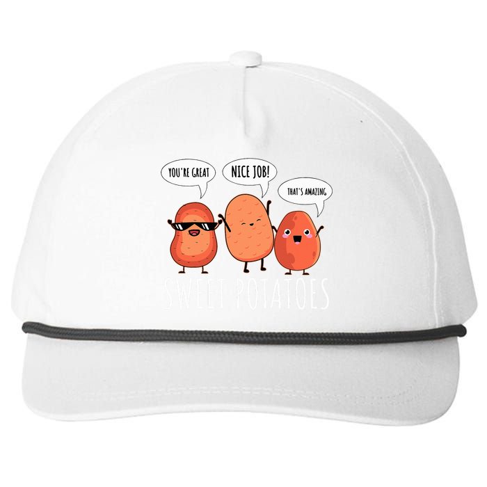 Sweet Potato Motivation Root Vegetable Camote Vegetarian Snapback Five-Panel Rope Hat