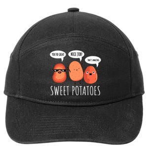 Sweet Potato Motivation Root Vegetable Camote Vegetarian 7-Panel Snapback Hat