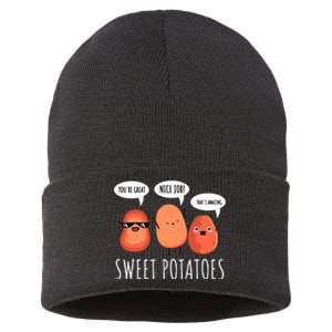 Sweet Potato Motivation Root Vegetable Camote Vegetarian Sustainable Knit Beanie