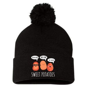 Sweet Potato Motivation Root Vegetable Camote Vegetarian Pom Pom 12in Knit Beanie