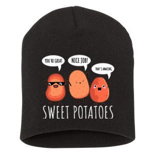 Sweet Potato Motivation Root Vegetable Camote Vegetarian Short Acrylic Beanie