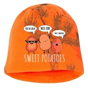 Sweet Potato Motivation Root Vegetable Camote Vegetarian Kati - Camo Knit Beanie