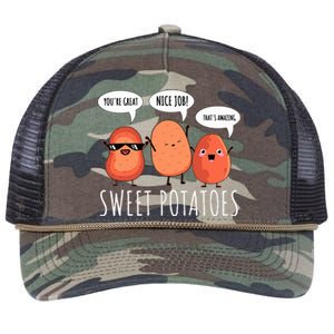 Sweet Potato Motivation Root Vegetable Camote Vegetarian Retro Rope Trucker Hat Cap