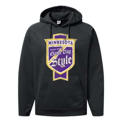 Scandinavian Pride Minnesota Pride Beer Label Performance Fleece Hoodie