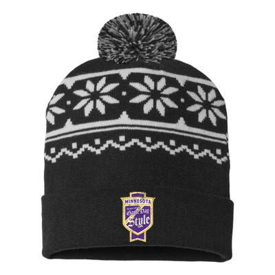 Scandinavian Pride Minnesota Pride Beer Label USA-Made Snowflake Beanie