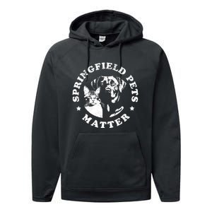 Springfield Pets Matter Funny Presidential Debate Humor Performance Fleece Hoodie