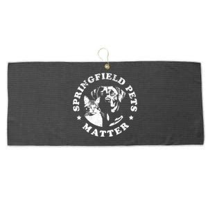 Springfield Pets Matter Funny Presidential Debate Humor Large Microfiber Waffle Golf Towel