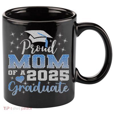 Super Proud Mom Of 2025 Graduate Awesome Family College 11oz C Handle Ceramic Mug