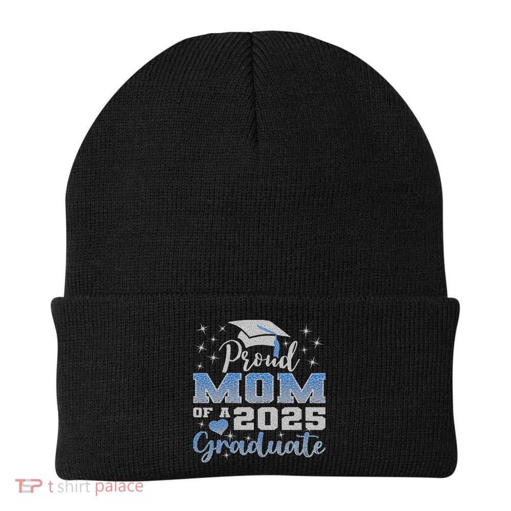 Super Proud Mom Of 2025 Graduate Awesome Family College Beanie