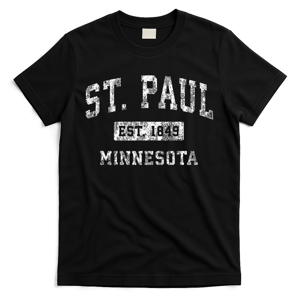 St. Paul Minnesota Mn Vintage Established Sports T-Shirt