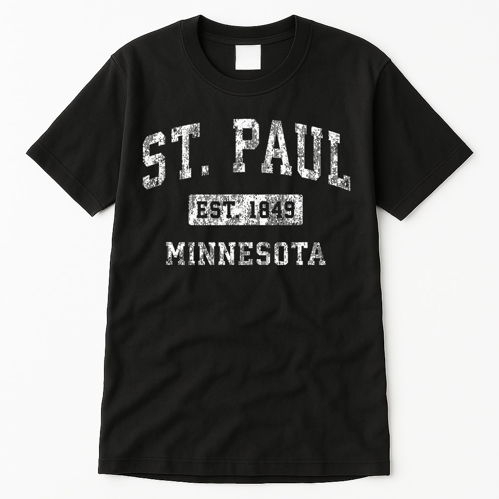 St. Paul Minnesota Mn Vintage Established Sports Tall T-Shirt