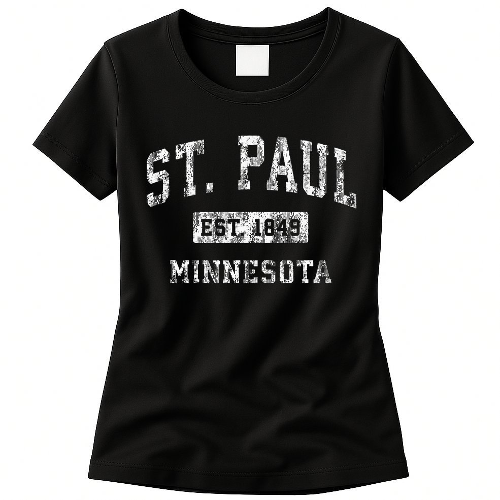 St. Paul Minnesota Mn Vintage Established Sports Womens T-Shirt