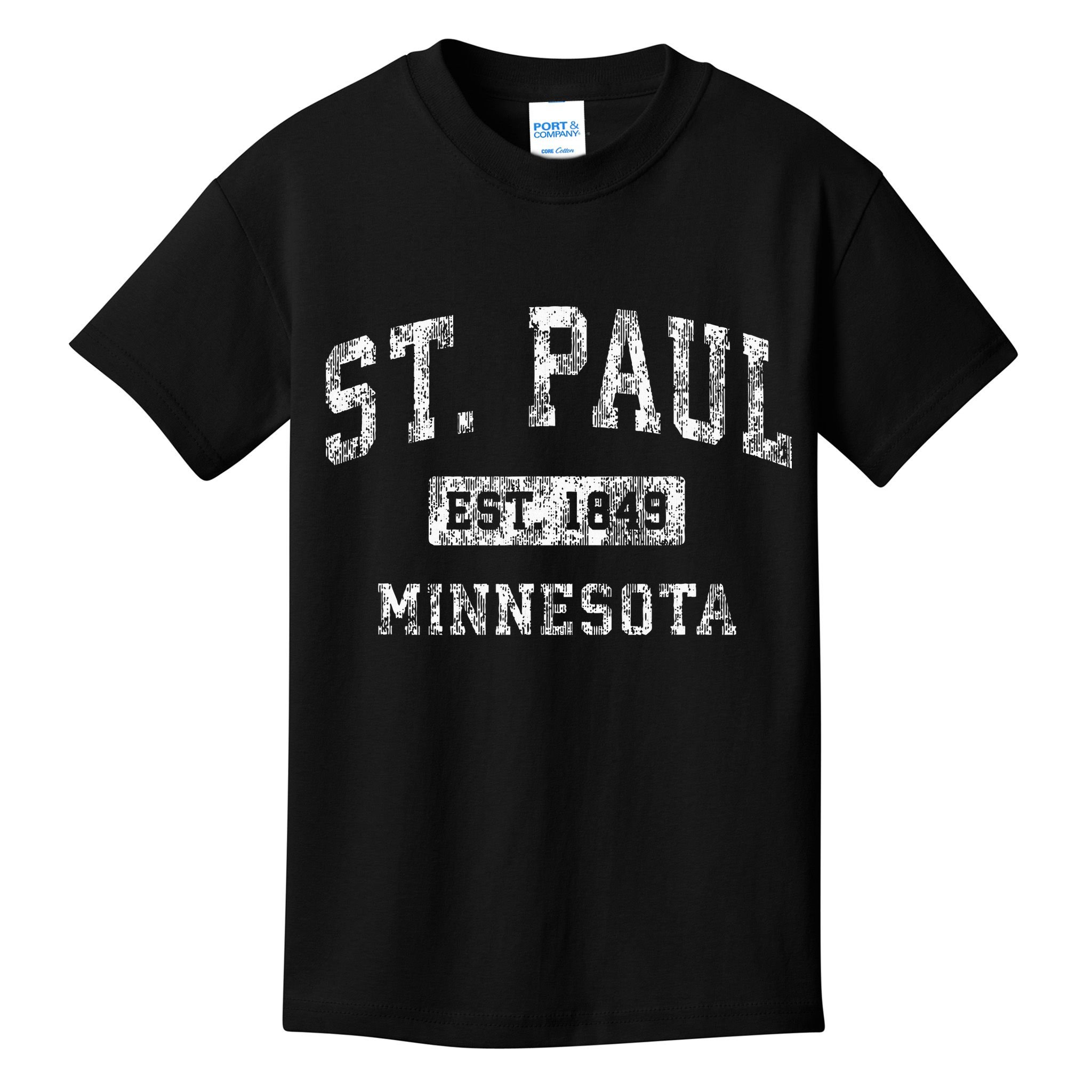 St. Paul Minnesota Mn Vintage Established Sports Kids T-Shirt