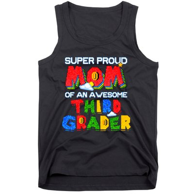 Super Proud Mom Of An Awesome Third Grader Back To School Tank Top