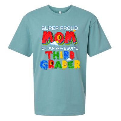 Super Proud Mom Of An Awesome Third Grader Back To School Sueded Cloud Jersey T-Shirt