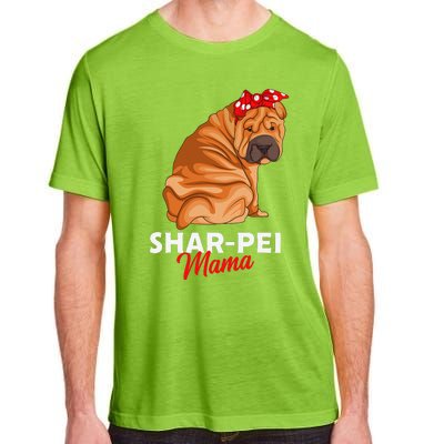 Shar Pei Mama Dog Mom Owner Funny Gift Adult ChromaSoft Performance T-Shirt