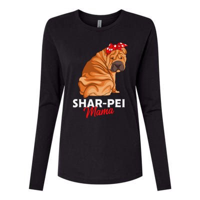 Shar Pei Mama Dog Mom Owner Funny Gift Womens Cotton Relaxed Long Sleeve T-Shirt