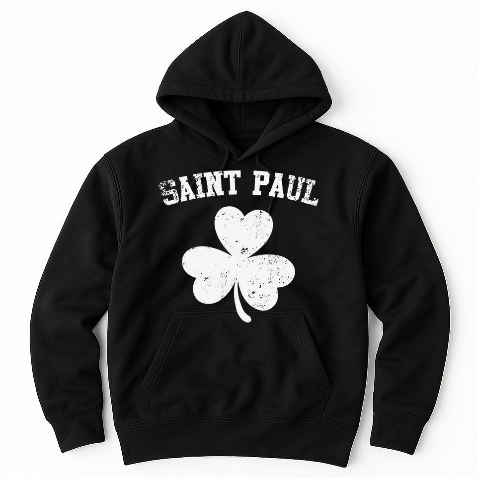 Saint Paul Minnesota St Patrick's Day Shamrock Hoodie