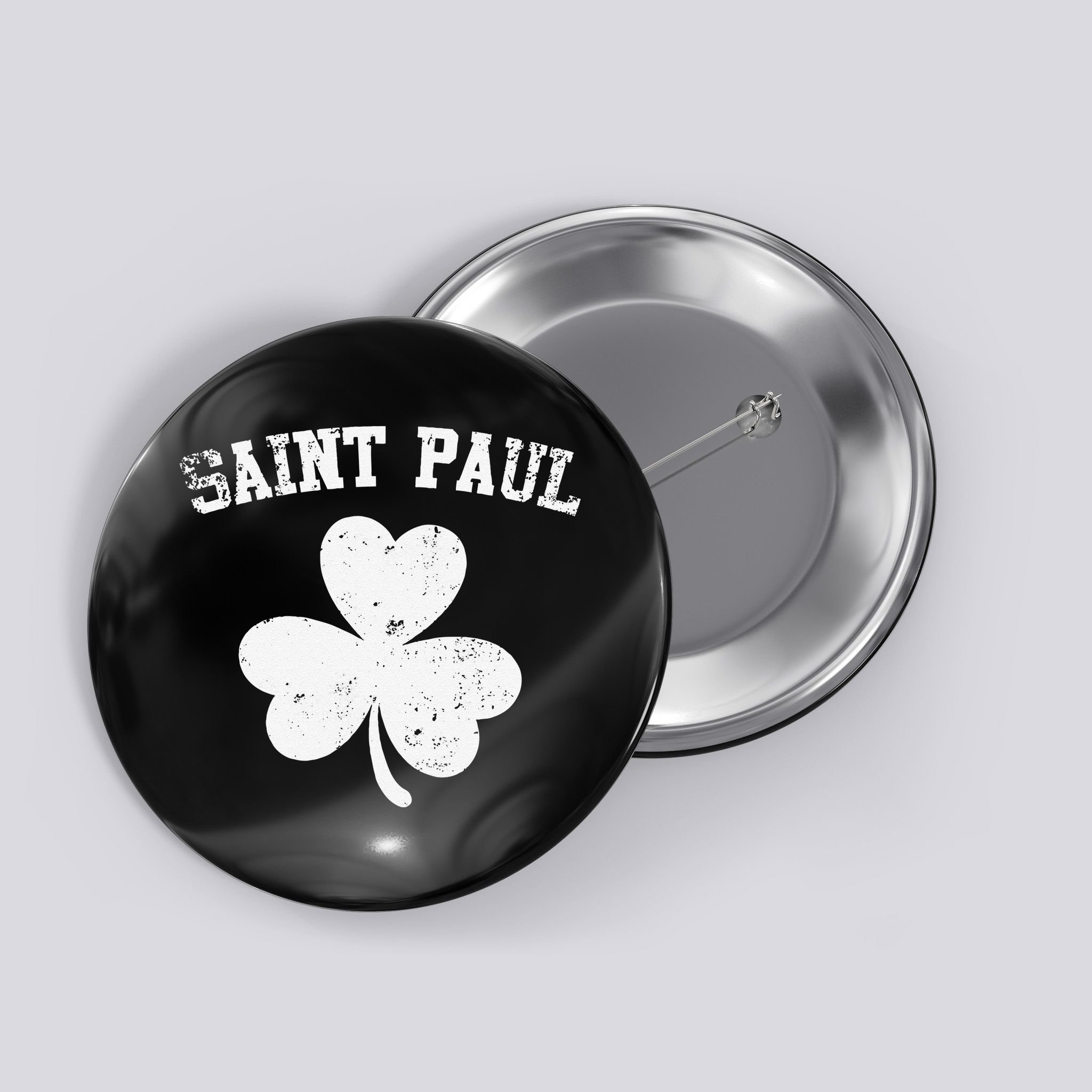 Saint Paul Minnesota St Patrick's Day Shamrock Button