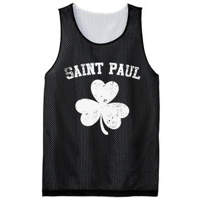 Saint Paul Minnesota St Patrick's Day Shamrock Mesh Reversible Basketball Jersey Tank