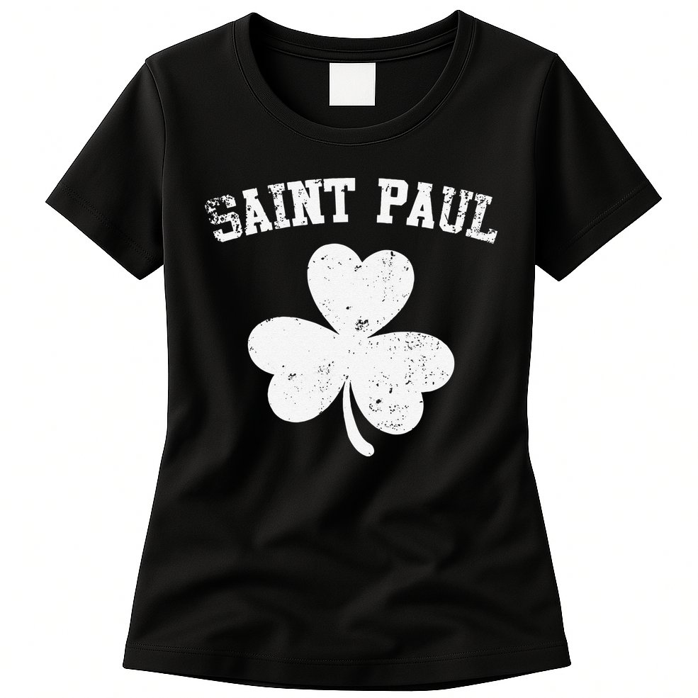 Saint Paul Minnesota St Patrick's Day Shamrock Womens T-Shirt