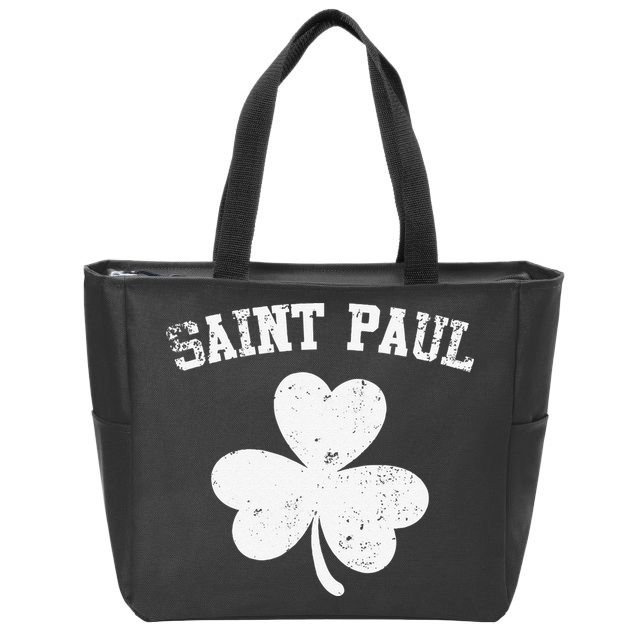Saint Paul Minnesota St Patrick's Day Shamrock Zip Tote Bag