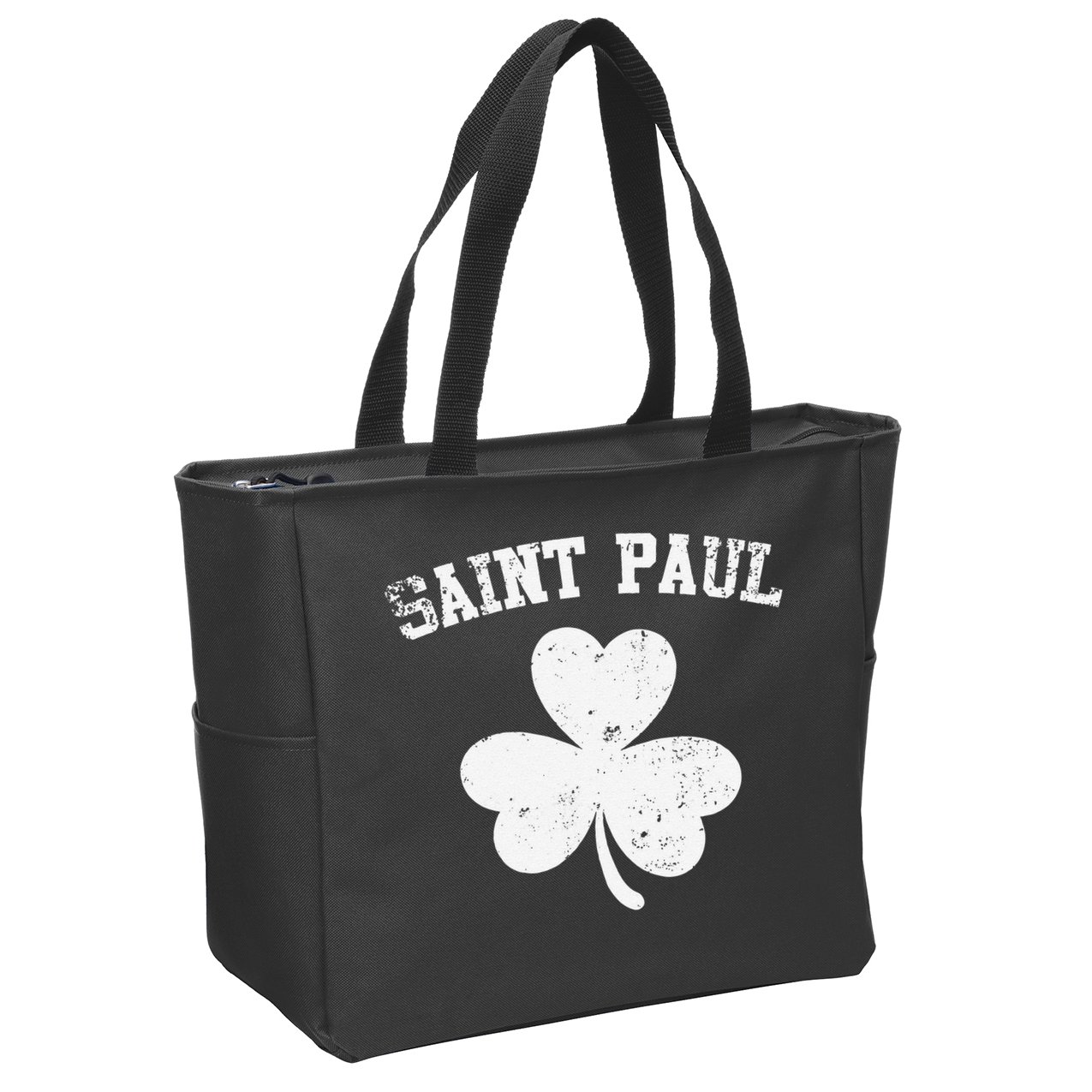 Saint Paul Minnesota St Patrick's Day Shamrock Zip Tote Bag