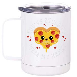 Stolen Pizza My Heart Funny Valentines Day Food Gift 12 oz Stainless Steel Tumbler Cup