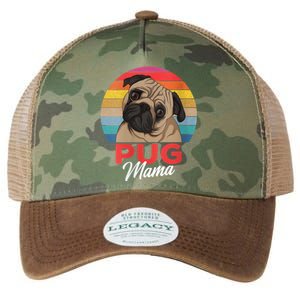 S Pug Mama Cute Dog Mom Funny Girls Gift Vneck Legacy Tie Dye Trucker Hat