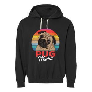 S Pug Mama Cute Dog Mom Funny Girls Gift Vneck Garment-Dyed Fleece Hoodie