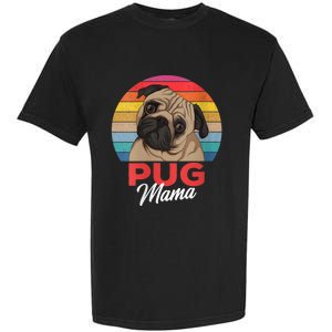 S Pug Mama Cute Dog Mom Funny Girls Gift Vneck Garment-Dyed Heavyweight T-Shirt