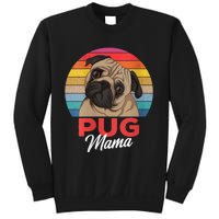 S Pug Mama Cute Dog Mom Funny Girls Gift Vneck Sweatshirt