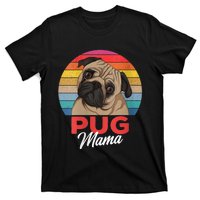 S Pug Mama Cute Dog Mom Funny Girls Gift Vneck T-Shirt