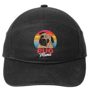 S Pug Mama Cute Dog Mom Funny Girls Gift Vneck 7-Panel Snapback Hat