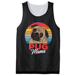 S Pug Mama Cute Dog Mom Funny Girls Gift Vneck Mesh Reversible Basketball Jersey Tank