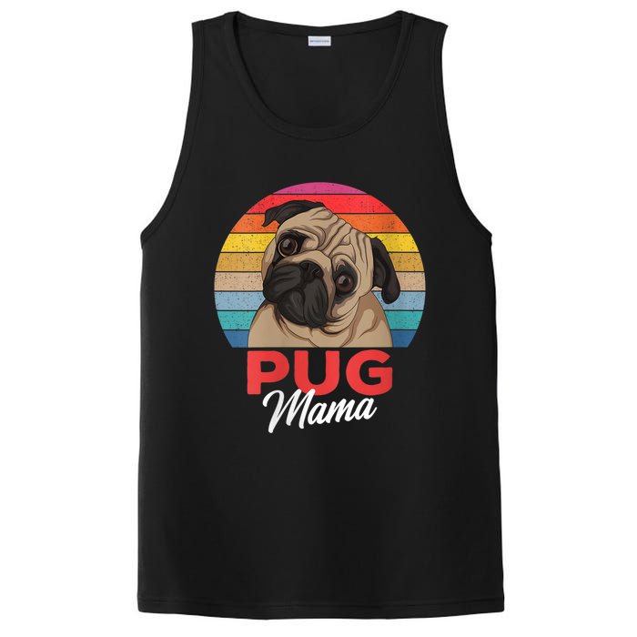 S Pug Mama Cute Dog Mom Funny Girls Gift Vneck PosiCharge Competitor Tank