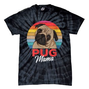 S Pug Mama Cute Dog Mom Funny Girls Gift Vneck Tie-Dye T-Shirt