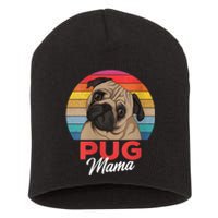 S Pug Mama Cute Dog Mom Funny Girls Gift Vneck Short Acrylic Beanie