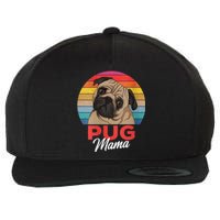 S Pug Mama Cute Dog Mom Funny Girls Gift Vneck Wool Snapback Cap