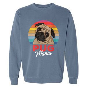 S Pug Mama Cute Dog Mom Funny Girls Gift Vneck Garment-Dyed Sweatshirt