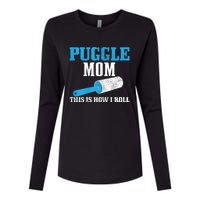 S Puggle Mom Dog Hair Funny Puggle Mama Womens Cotton Relaxed Long Sleeve T-Shirt