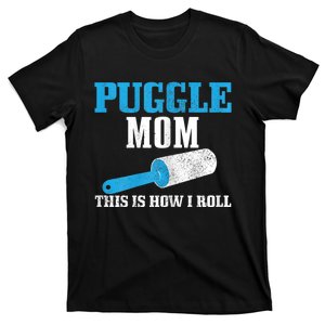 S Puggle Mom Dog Hair Funny Puggle Mama T-Shirt