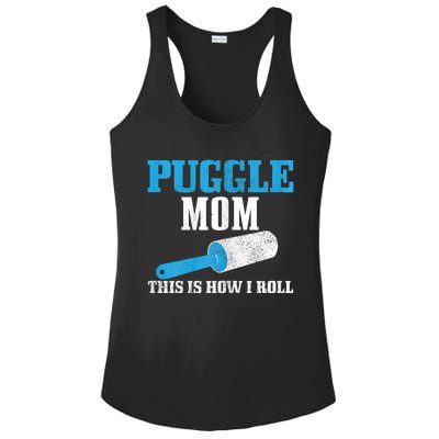 S Puggle Mom Dog Hair Funny Puggle Mama Ladies PosiCharge Competitor Racerback Tank