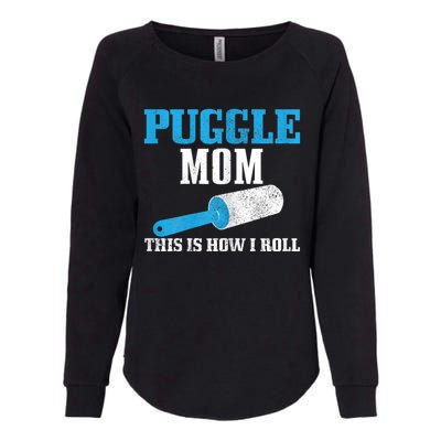 S Puggle Mom Dog Hair Funny Puggle Mama Womens California Wash Sweatshirt